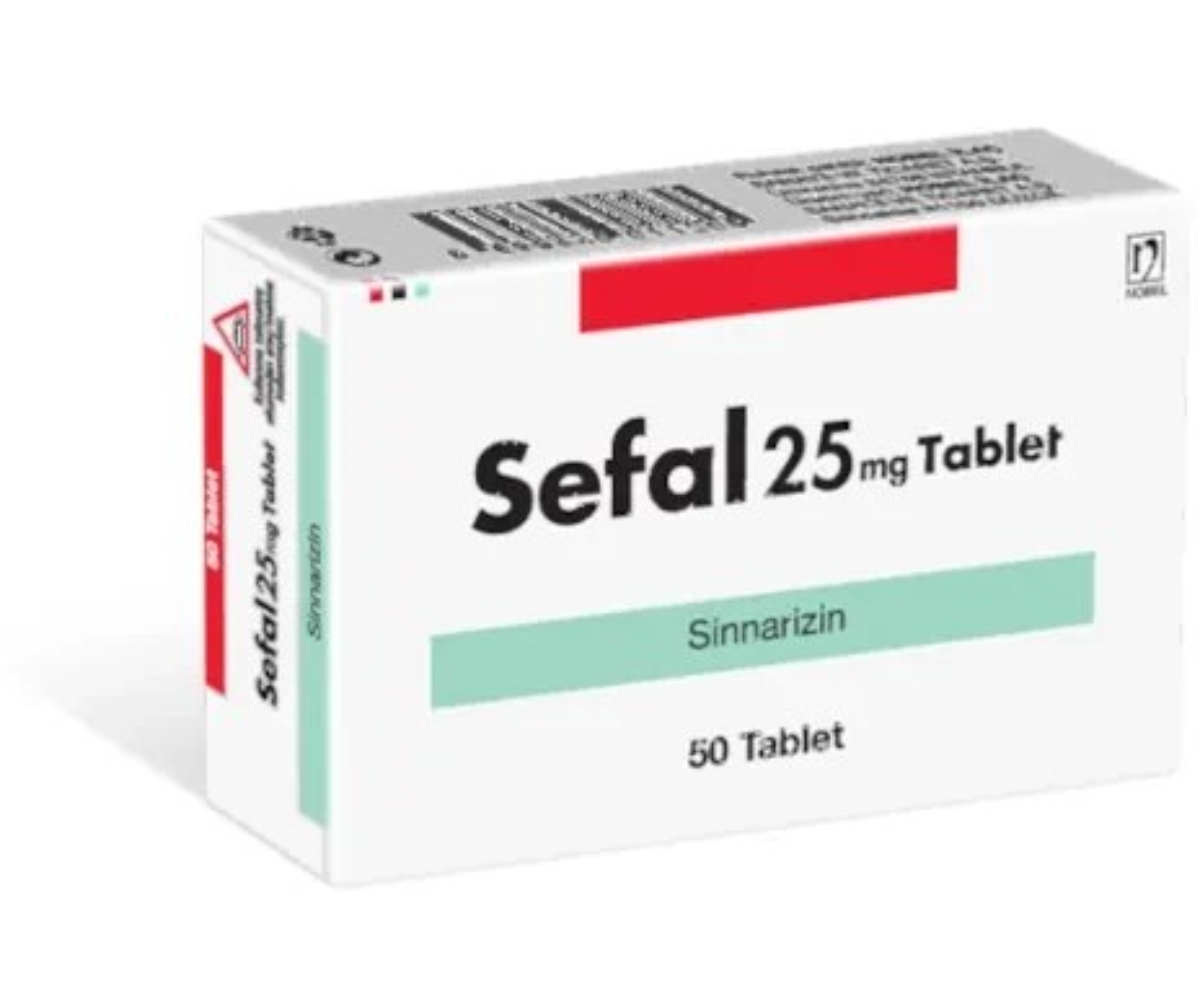 قرص سیناریزین ۲۵ میلی گرم Sefal بسته ۵۰ عددی